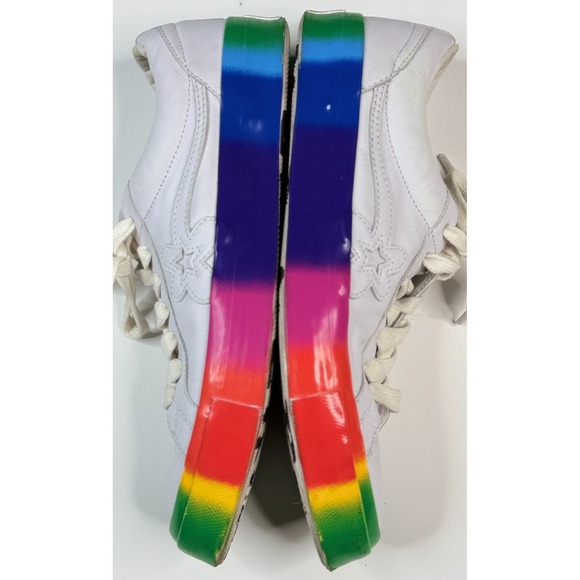 Converse Golf le Fleur Rainbow Low Top Sneakers Size Men 10 - Women 12 - Picture 10 of 13